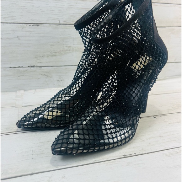 Charles By Charles David Afterhours Rhinestone Mesh Bootie Size 7M High … - Picture 8 of 11